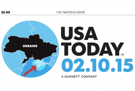 ABŞ-ın "USA Today" qəzeti Ukrayna xəritəsini Krımsız dərc edib - FOTO ABŞ-ın "USA Today" qəzeti Ukrayna xəritəsini Krımsız dərc edib - FOTO
