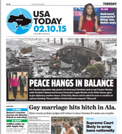 ABŞ-ın "USA Today" qəzeti Ukrayna xəritəsini Krımsız dərc edib - FOTO ABŞ-ın "USA Today" qəzeti Ukrayna xəritəsini Krımsız dərc edib - FOTO