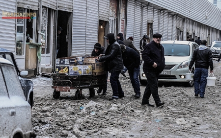 Şaxtalı havada çörəkpulu qazananlar... - “Vasmoy”dan fotoreportaj
