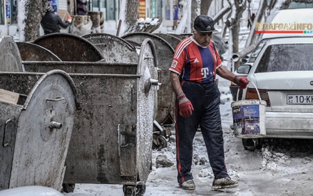 Şaxtalı havada çörəkpulu qazananlar... - “Vasmoy”dan fotoreportaj