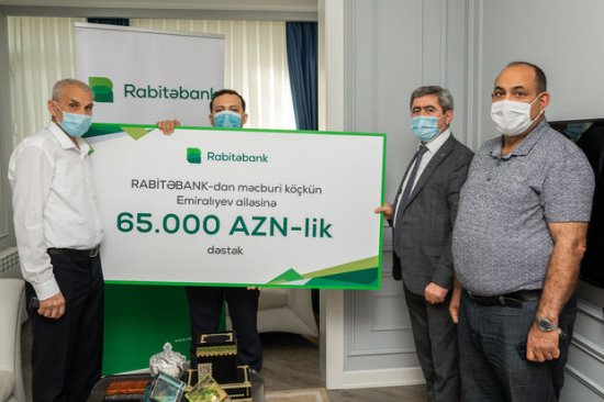 “Rabitəbank”dan məcburi köçkün ailəsinə 65 000 AZN yardım!