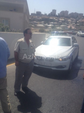 Polis Bakıda qəza törədən sürücünü döydü - Foto