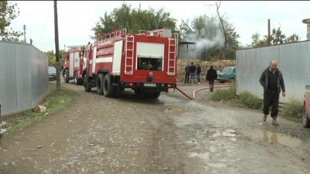 Ağdamda ev yanıb - FOTO