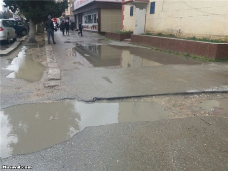 Bakı yağışdan sonra - yeşikdən yol ötürücüsü, süni göllər