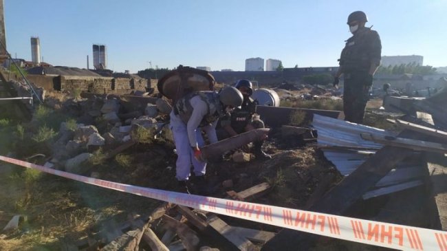 Bakıda taxıl kombinatının ərazisində döyüş sursatları aşkar olunub - FOTO