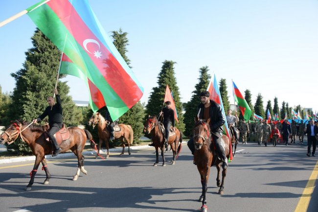 Tərtərdə 8 Noyabr-Zəfər Günü münasibətilə yürüş və tədbir keçirilib Tərtərdə 8 Noyabr-Zəfər Günü münasibətilə yürüş və tədbir keçirilib