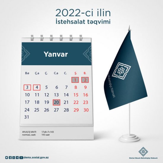 2022-ci ildə iş günü hesab edilməyən neçə istirahət günü var? - FOTO